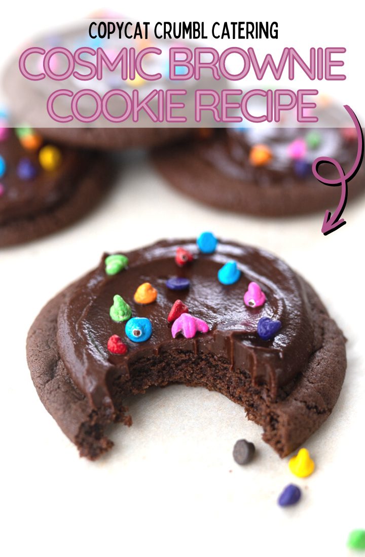 pin image for crumbl cosmic brownie cookies.