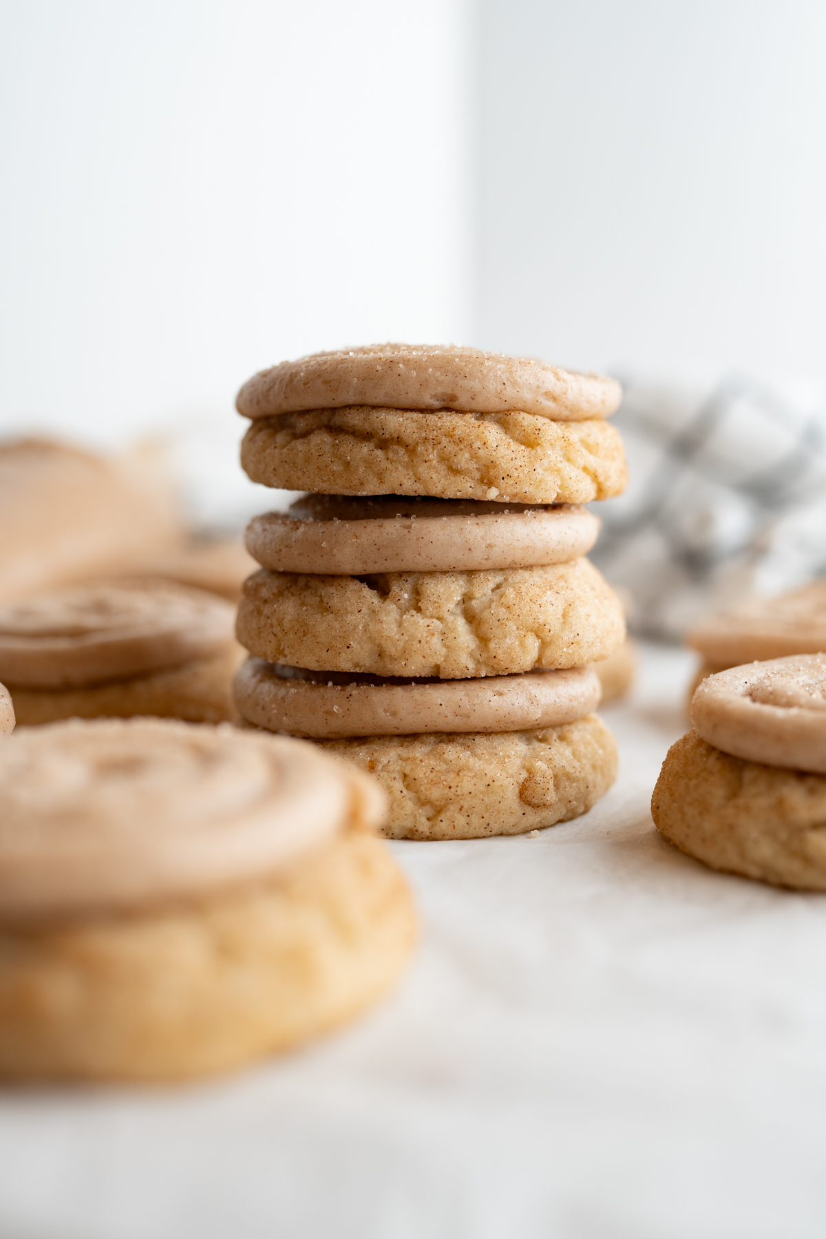 A stack of churro cookies. 