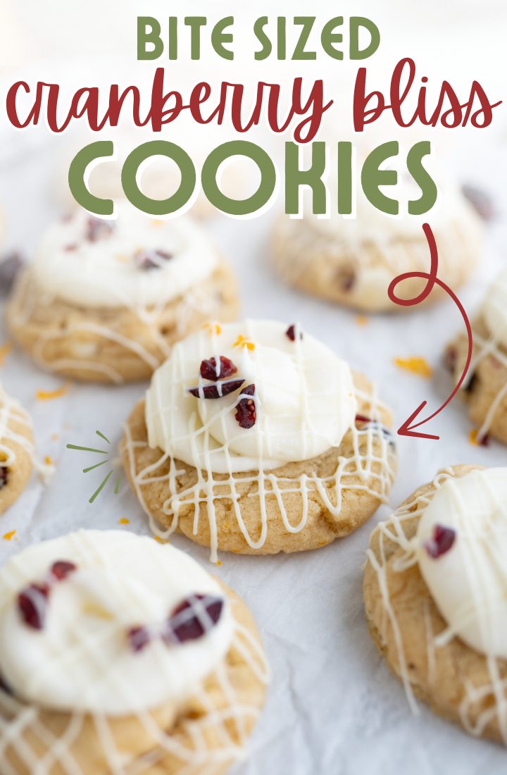 A bite-sized cookie version of Starbucks' cranberry bliss bars.