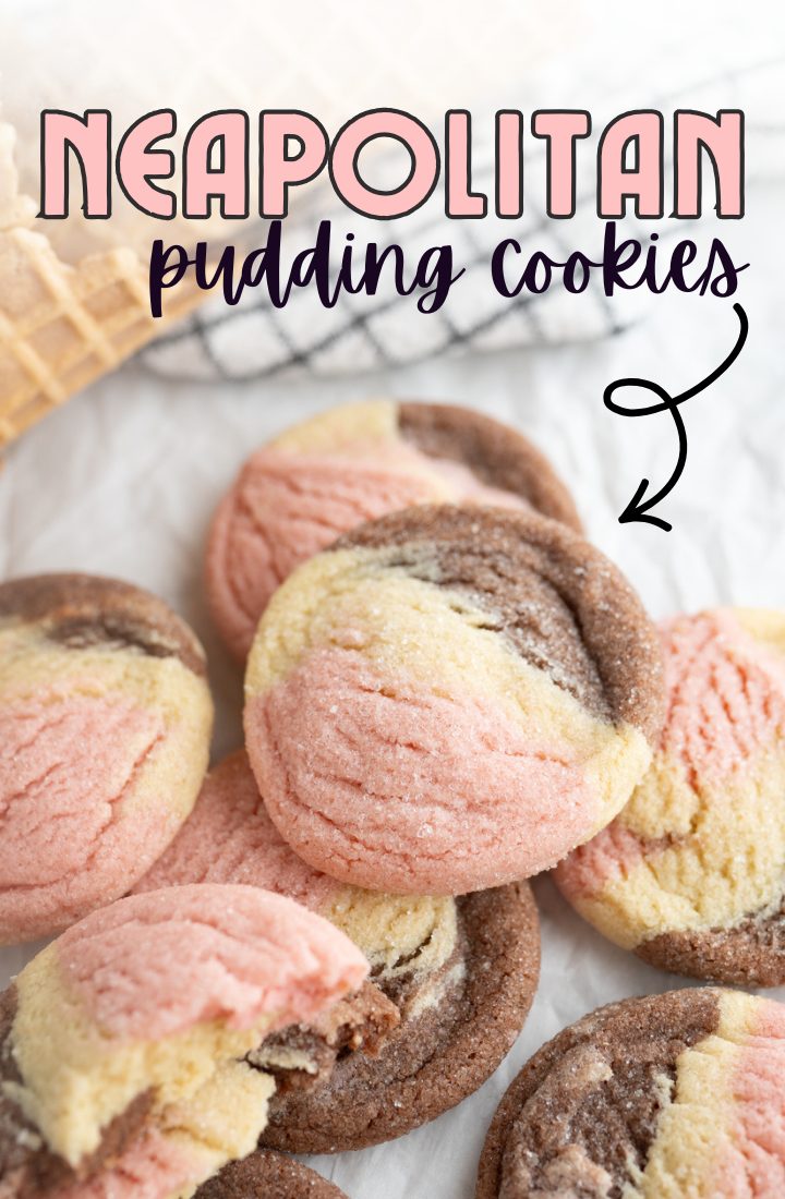 Strawberry, vanilla, chocolate cookies.