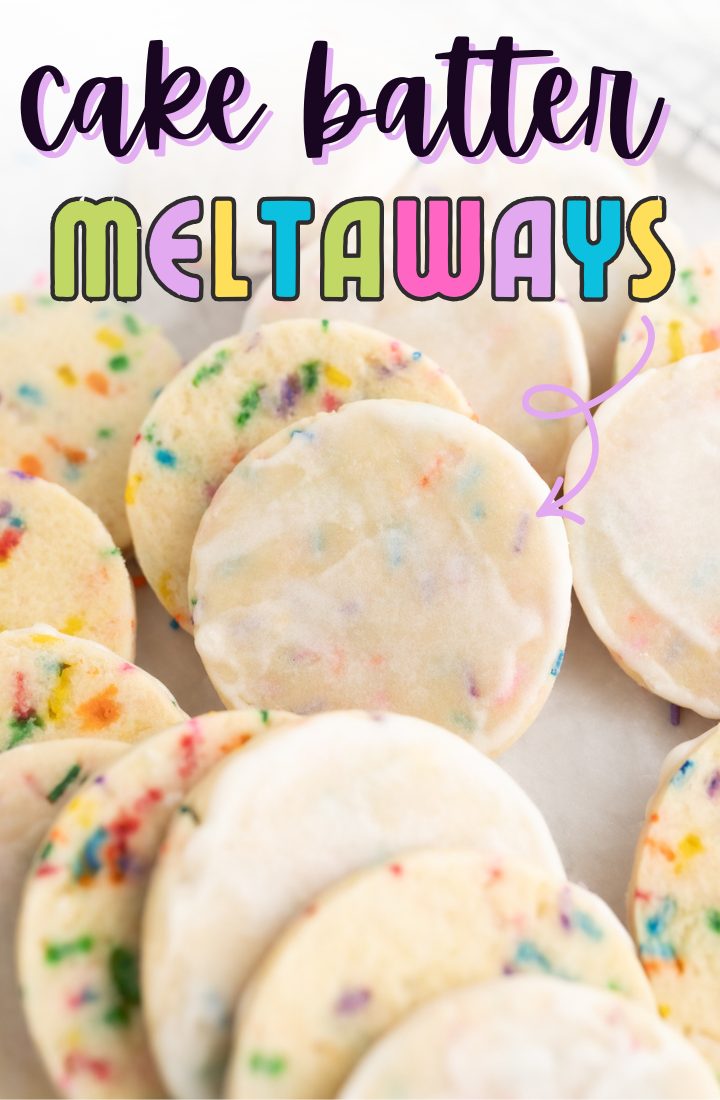 Cake batter meltaway birthday cookies.